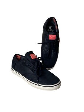 Globe Motley Mens Skateboard Shoes Black Chambray Size 11